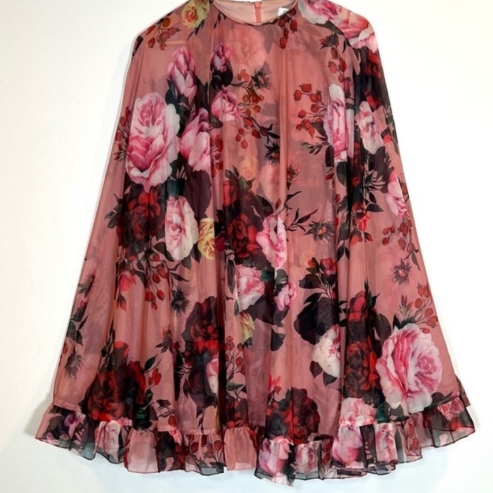 Mac Duggal Floral Pink Mini Dress